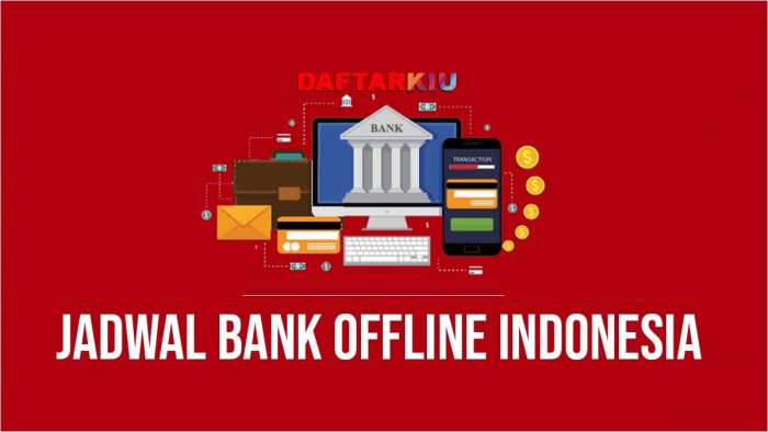 Jadwal offline bank BCA BNI BRI CIMB Danamon Mandiri 2018